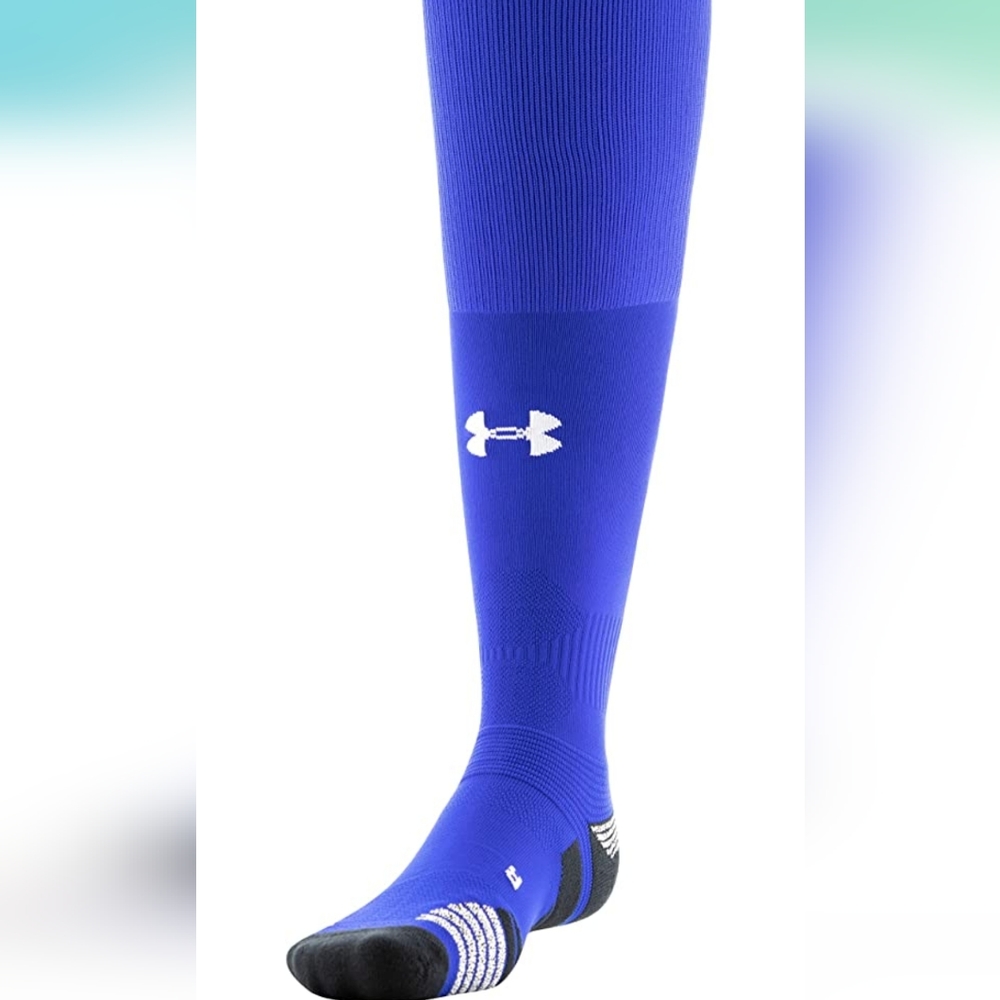 Under Armour OTC soccer Over the calf performance sport athletic sock blue Med - Picture 1 of 12